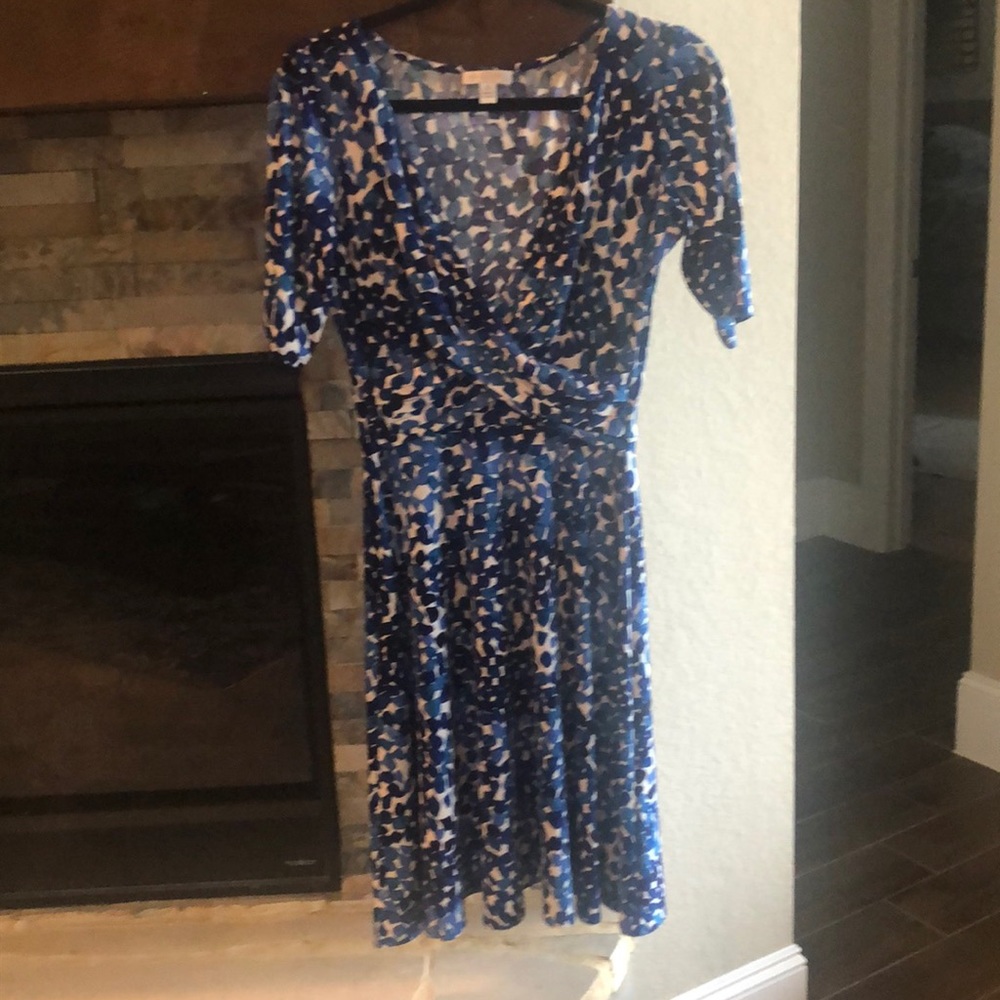 Blue and White Dress
